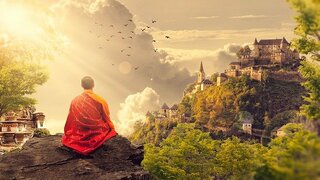 El Budismo, monje meditando